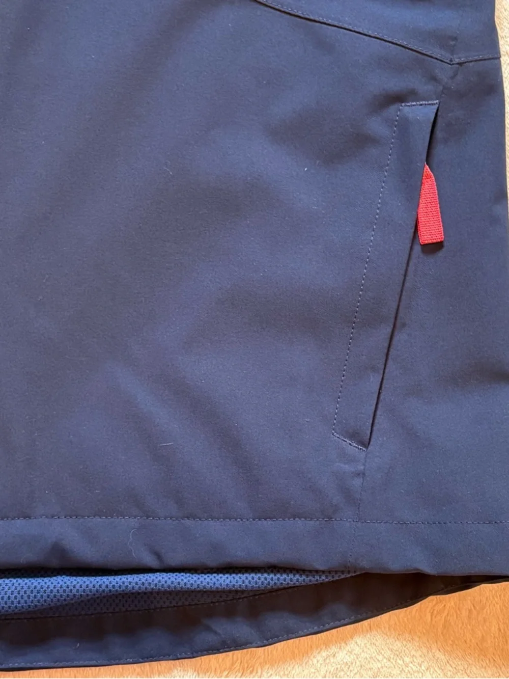 Patagonia Navy Waterproof H2NO Hooded Jacket with Pink Zip Pulls Sz XL